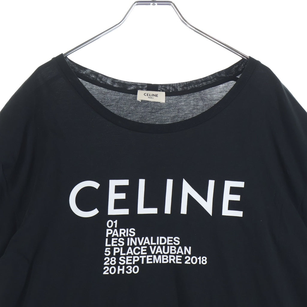 CELINE(セリーヌ) 19SS ルーズロゴプリント半袖Tシャツ カットソー X008375E ブラック