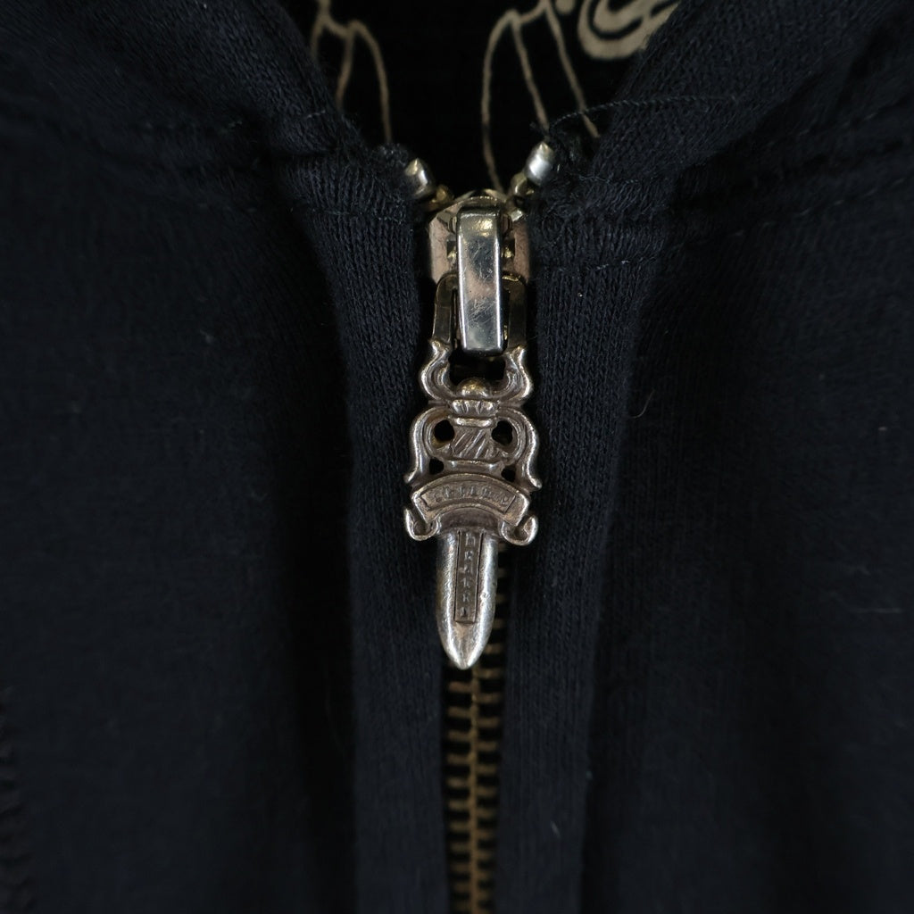 CHROME HEARTS(クロムハーツ) SWTSHRT PLVR バックCHプラスプリント 裏地サーマル ジップアップパーカー