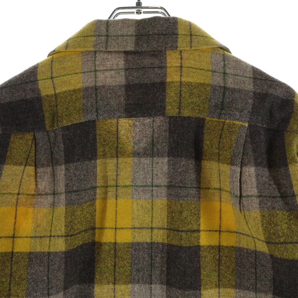 PENDLETON(ペンドルトン) 50S VINTAGE ヴィンテージ USA製 チェック ウールフランネル 長袖シャツ グレー/ブルー