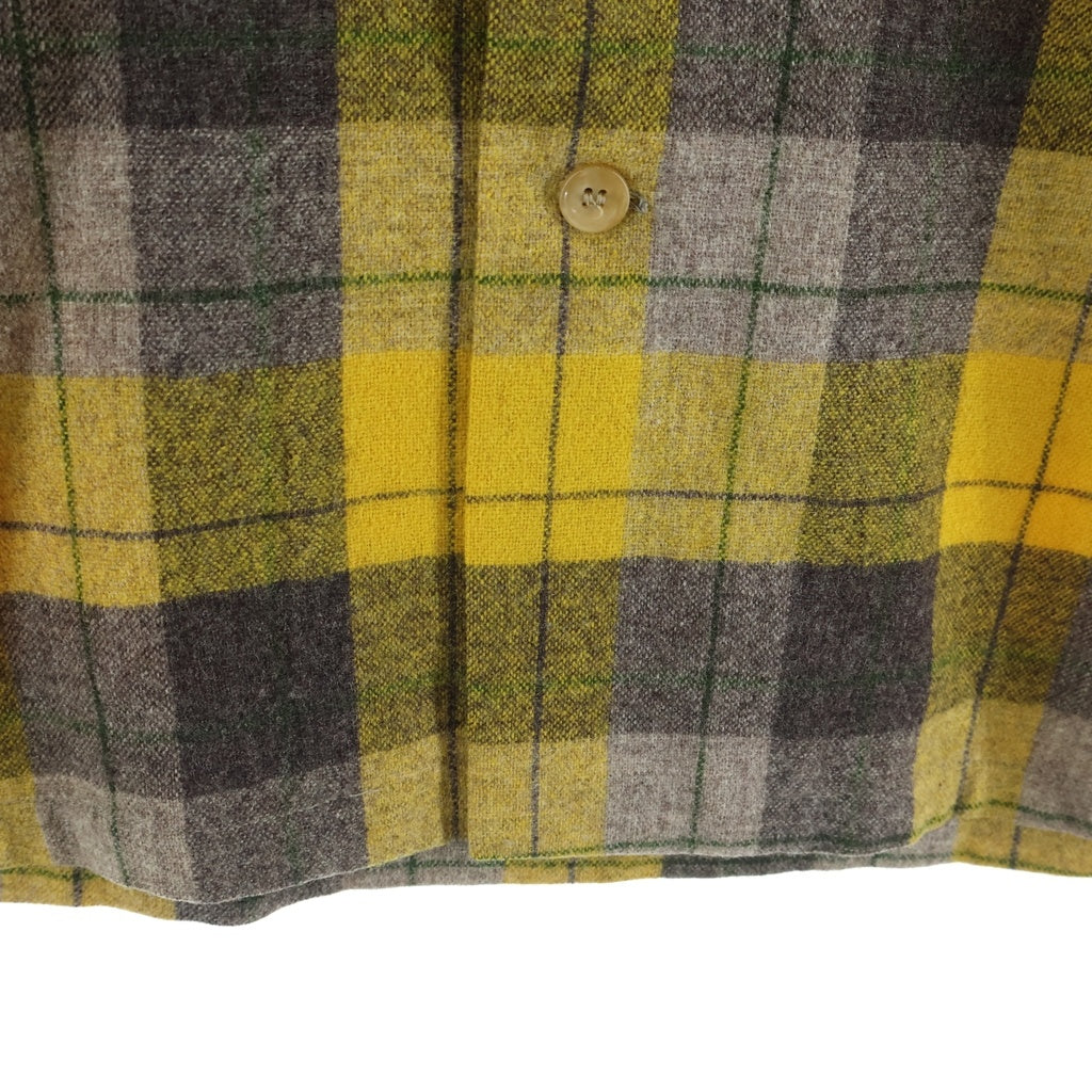 PENDLETON(ペンドルトン) 50S VINTAGE ヴィンテージ USA製 チェック ウールフランネル 長袖シャツ グレー/ブルー