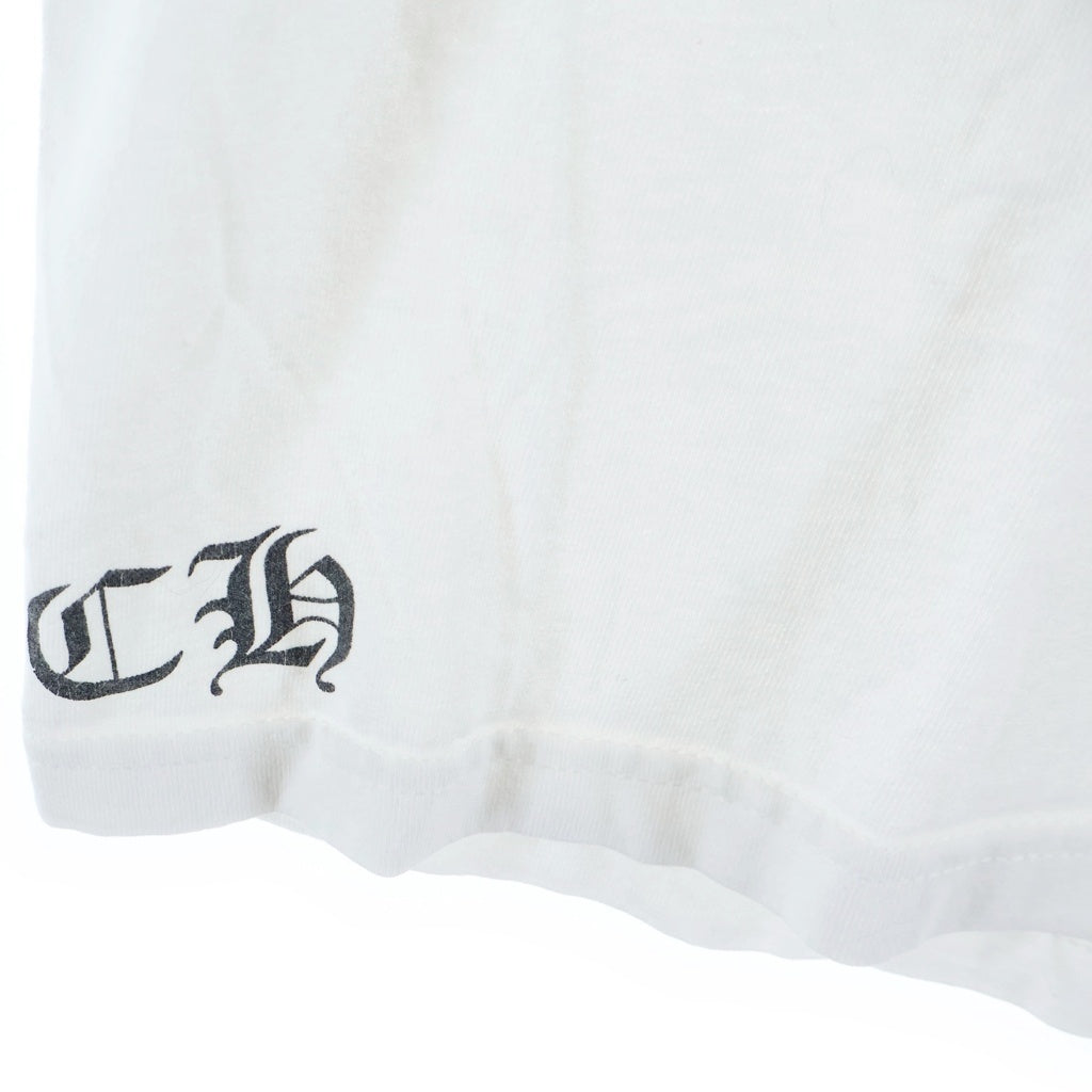 CHROME HEARTS(クロムハーツ) OLD CH PLS T-SHIRT バックCHプラスプリント クルーネック半袖カットソーTシャツ ホワイト