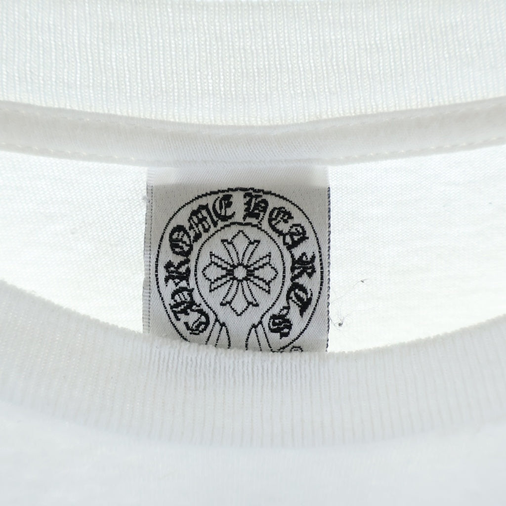CHROME HEARTS(クロムハーツ) OLD CH PLS T-SHIRT バックCHプラスプリント クルーネック半袖カットソーTシャツ ホワイト