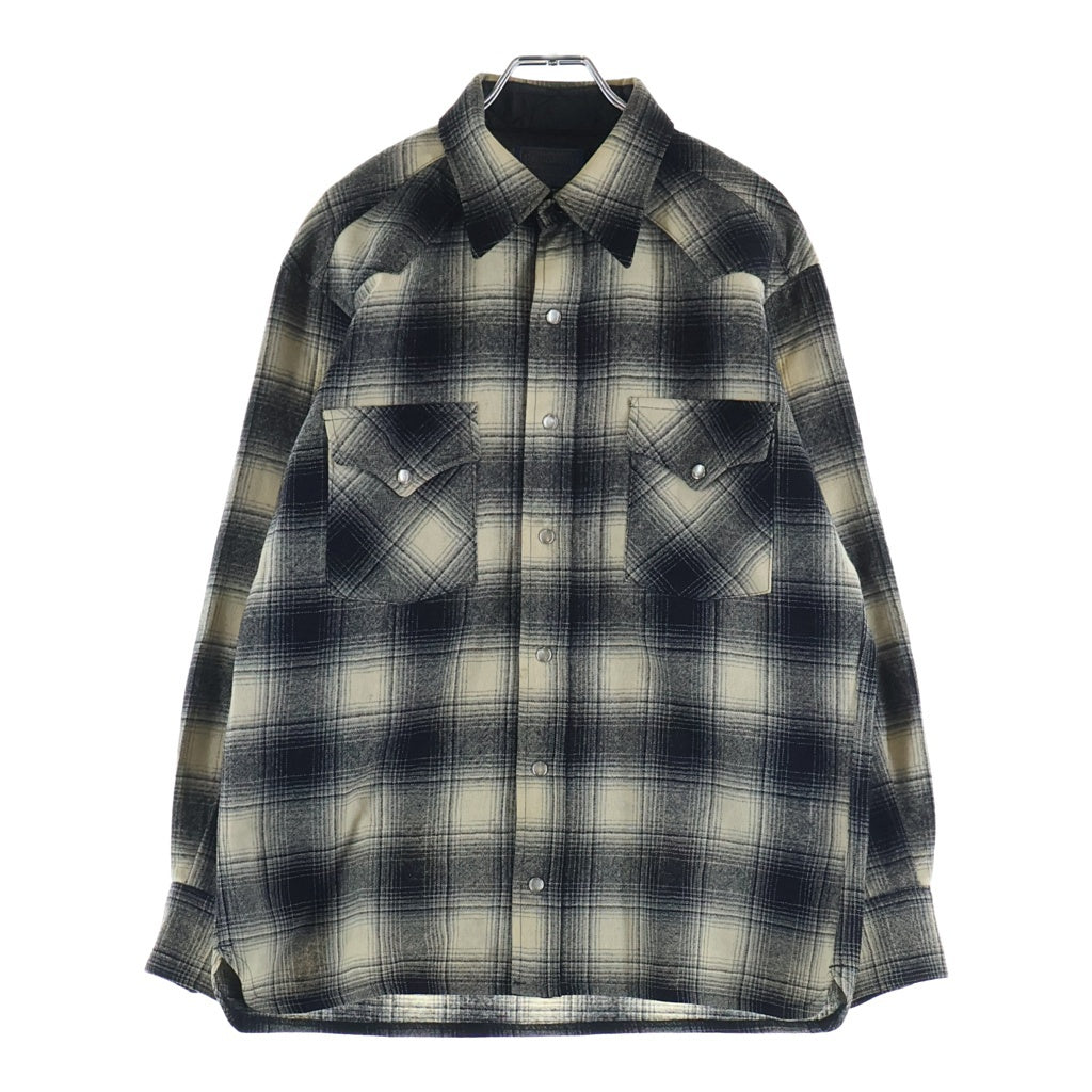 PENDLETON(ペンドルトン) 70S VINTAGE ヴィンテージ USA製 ウエスタン ウール 長袖シャツ ブラック/ホワイト