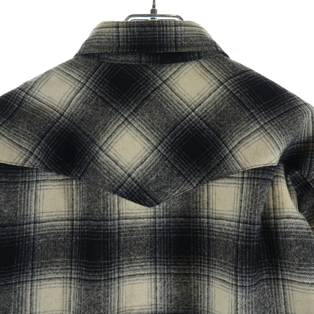 PENDLETON(ペンドルトン) 70S VINTAGE ヴィンテージ USA製 ウエスタン ウール 長袖シャツ ブラック/ホワイト