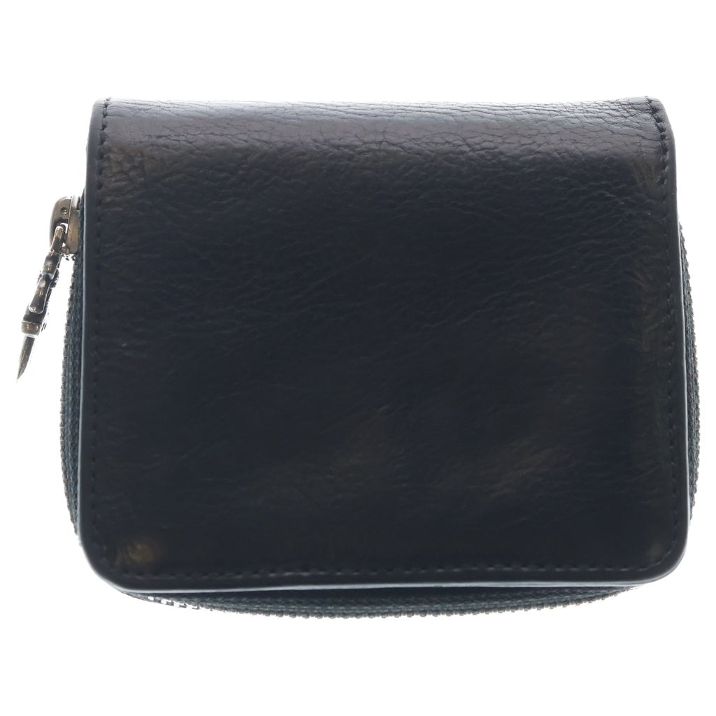 CHROME HEARTS(クロムハーツ) SQ ZIP BILL スクエアジップビル レザーウォレット 財布 ブラック BCA376