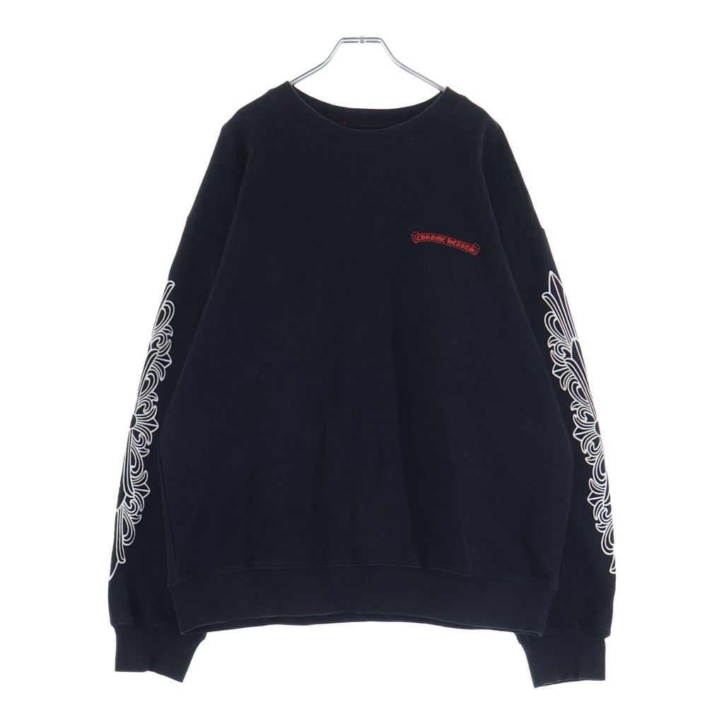 CHROME HEARTS(クロムハーツ) ×MATTY BOY 99 EYES CHOMPER SWTSHRT マッティボーイ フローラルクロス チョンパーバックプリントスウェットトレーナー ブラック