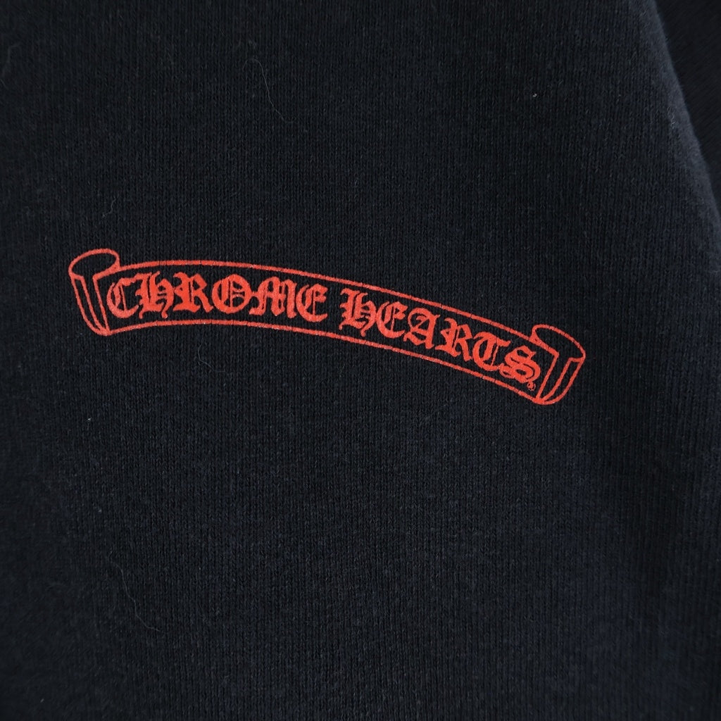 CHROME HEARTS(クロムハーツ) ×MATTY BOY 99 EYES CHOMPER SWTSHRT マッティボーイ フローラルクロス チョンパーバックプリントスウェットトレーナー ブラック