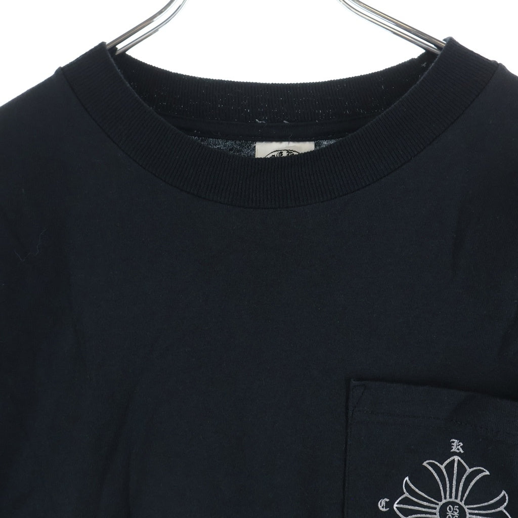 CHROME HEARTS(クロムハーツ) ×KYOSUKE HIMURO OLD L/S TEE ×氷室京介 バッククロスプリント クルーネック長袖Tシャツカットソー ブラック