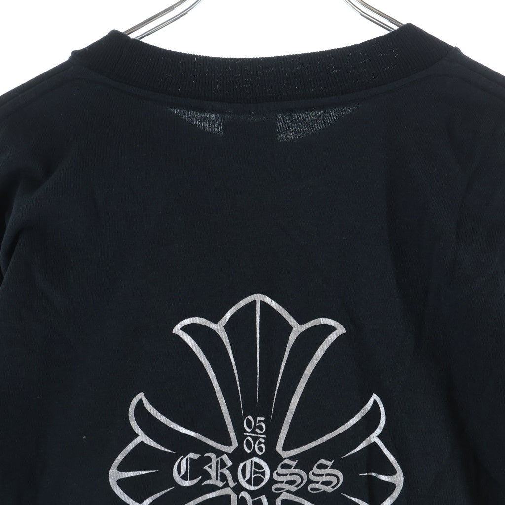CHROME HEARTS(クロムハーツ) ×KYOSUKE HIMURO OLD L/S TEE ×氷室京介 バッククロスプリント クルーネック長袖Tシャツカットソー ブラック