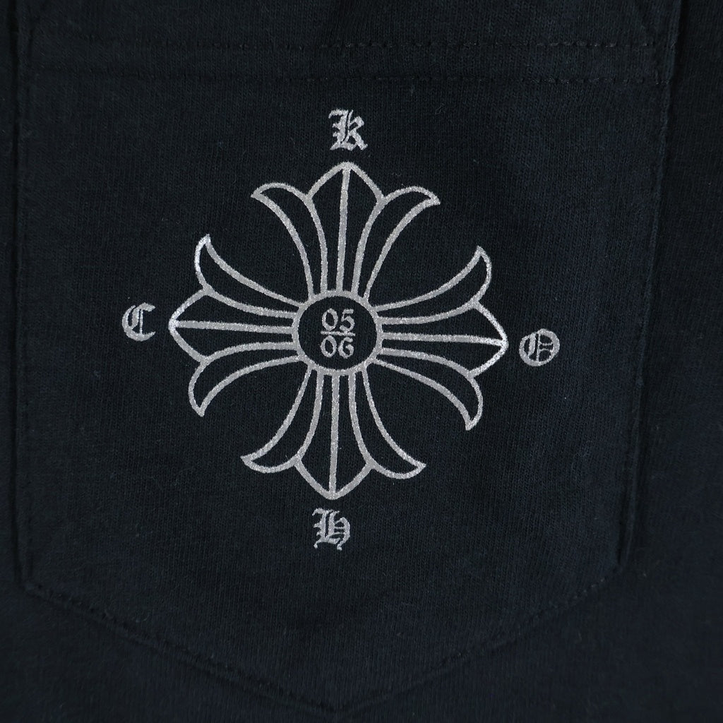 CHROME HEARTS(クロムハーツ) ×KYOSUKE HIMURO OLD L/S TEE ×氷室京介 バッククロスプリント クルーネック長袖Tシャツカットソー ブラック
