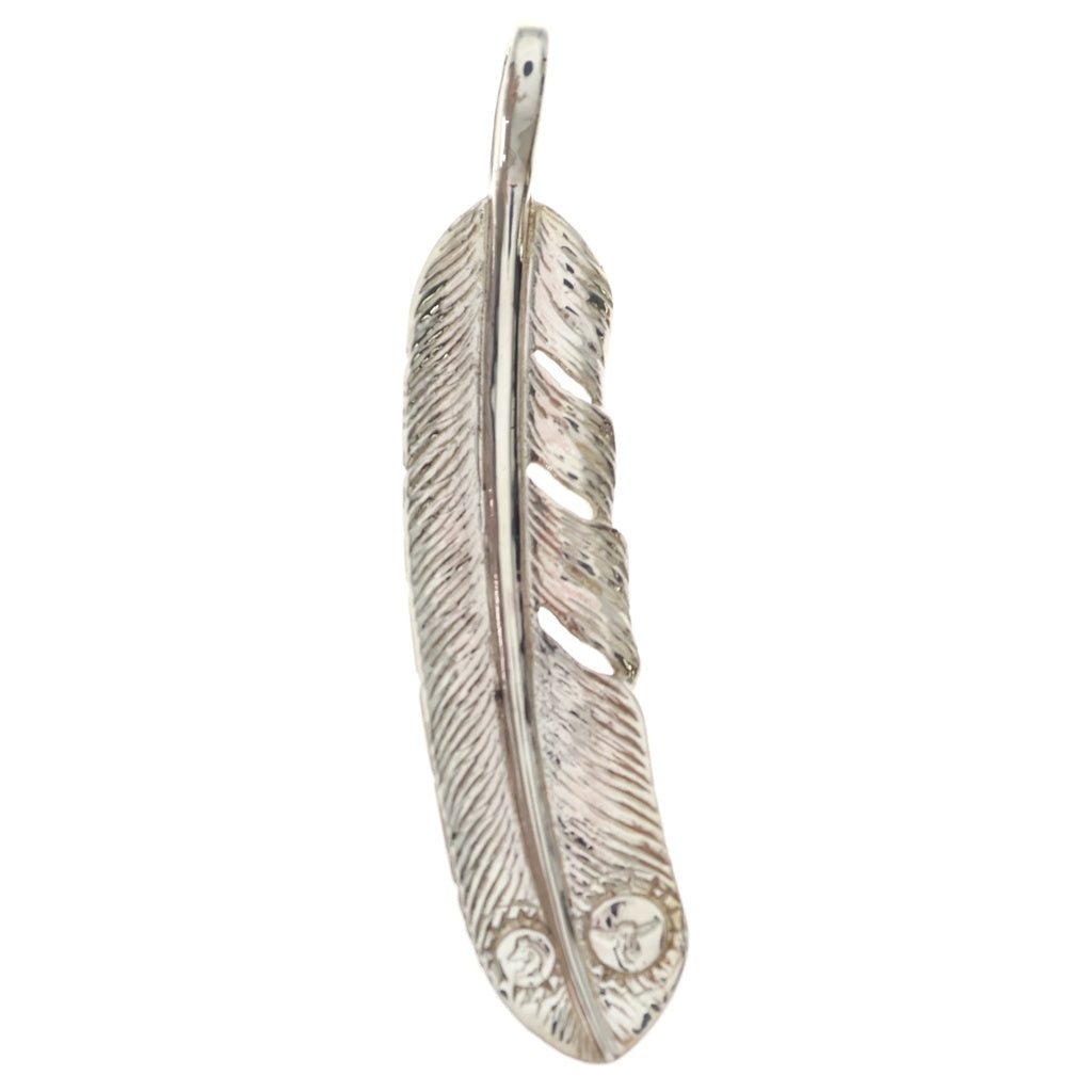 TADY & KING(タディアンドキング) 特大SVフェザーペンダント ネックレストップ 左向き シルバー