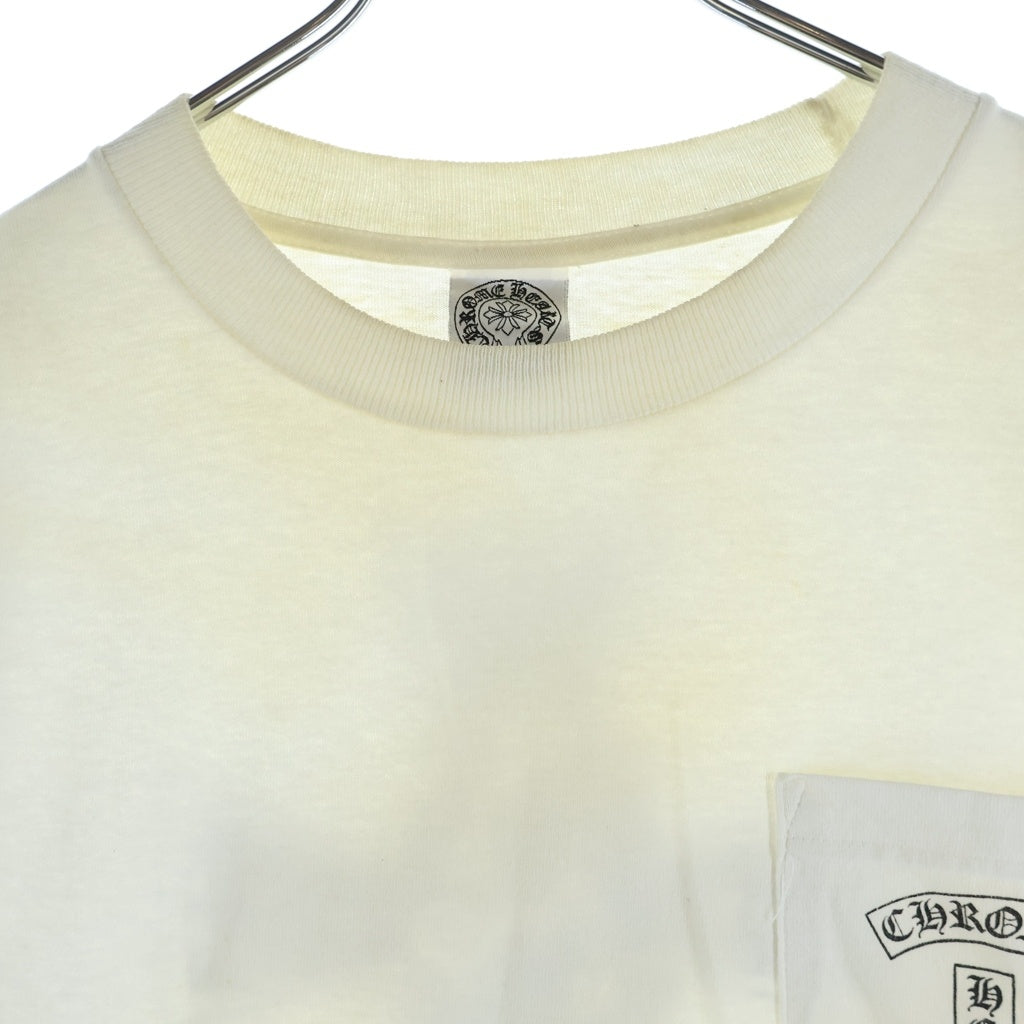 CHROME HEARTS(クロムハーツ) OLD オールド ケルティッククロス バックプリント 胸ポケット 半袖 Tシャツ ホワイト