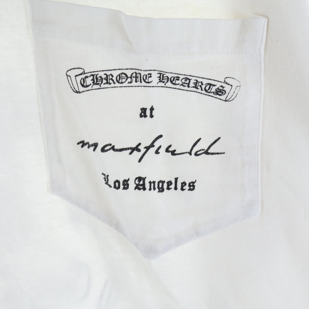CHROME HEARTS(クロムハーツ) OLD MAXFIELD LOS Dagger L/S TEE オールド マックスフィールド ダガー 袖ロゴ ロングスリーブ 長袖Tシャツ カットソー ホワイト