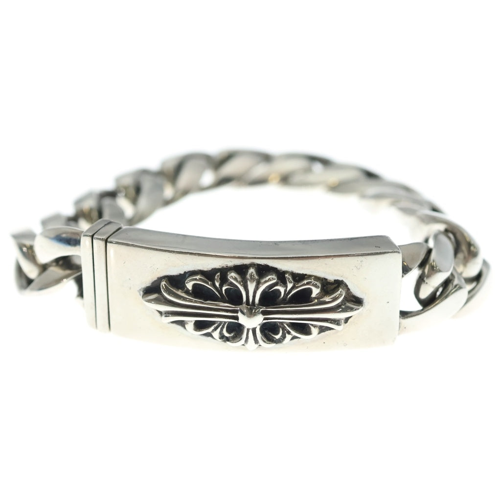 CHROME HEARTS(クロムハーツ) ID FLORAL CRS フローラルクロスIDクラシックリンク ブレスレット 13LINK シルバー BCA164