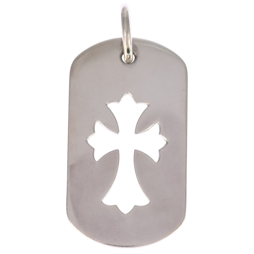 CHROME HEARTS(クロムハーツ) D TAG LRG CO CRS カットアウトクロスドッグタグ ラージ ペンダントトップ シルバー BCA239