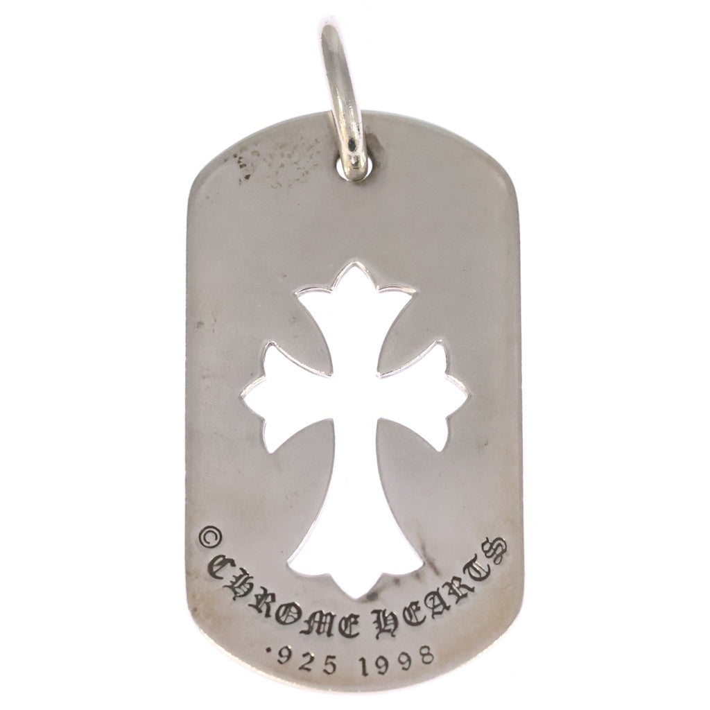 CHROME HEARTS(クロムハーツ) D TAG LRG CO CRS カットアウトクロスドッグタグ ラージ ペンダントトップ シルバー BCA239