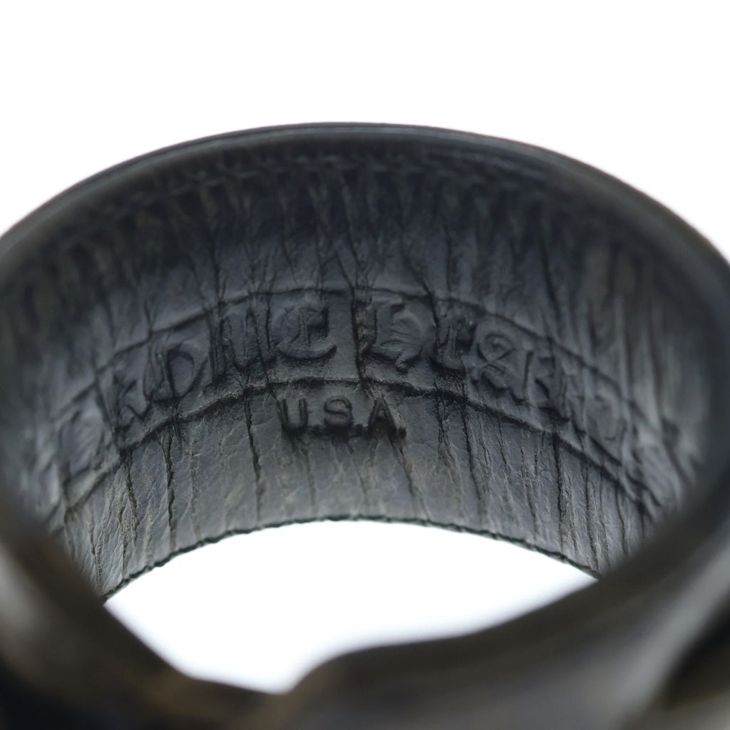 CHROME HEARTS(クロムハーツ) R&R TINY BUCKLE ガンスリンガー タイニーバックル レザーブレスレット カモフラ ブラウン/シルバー