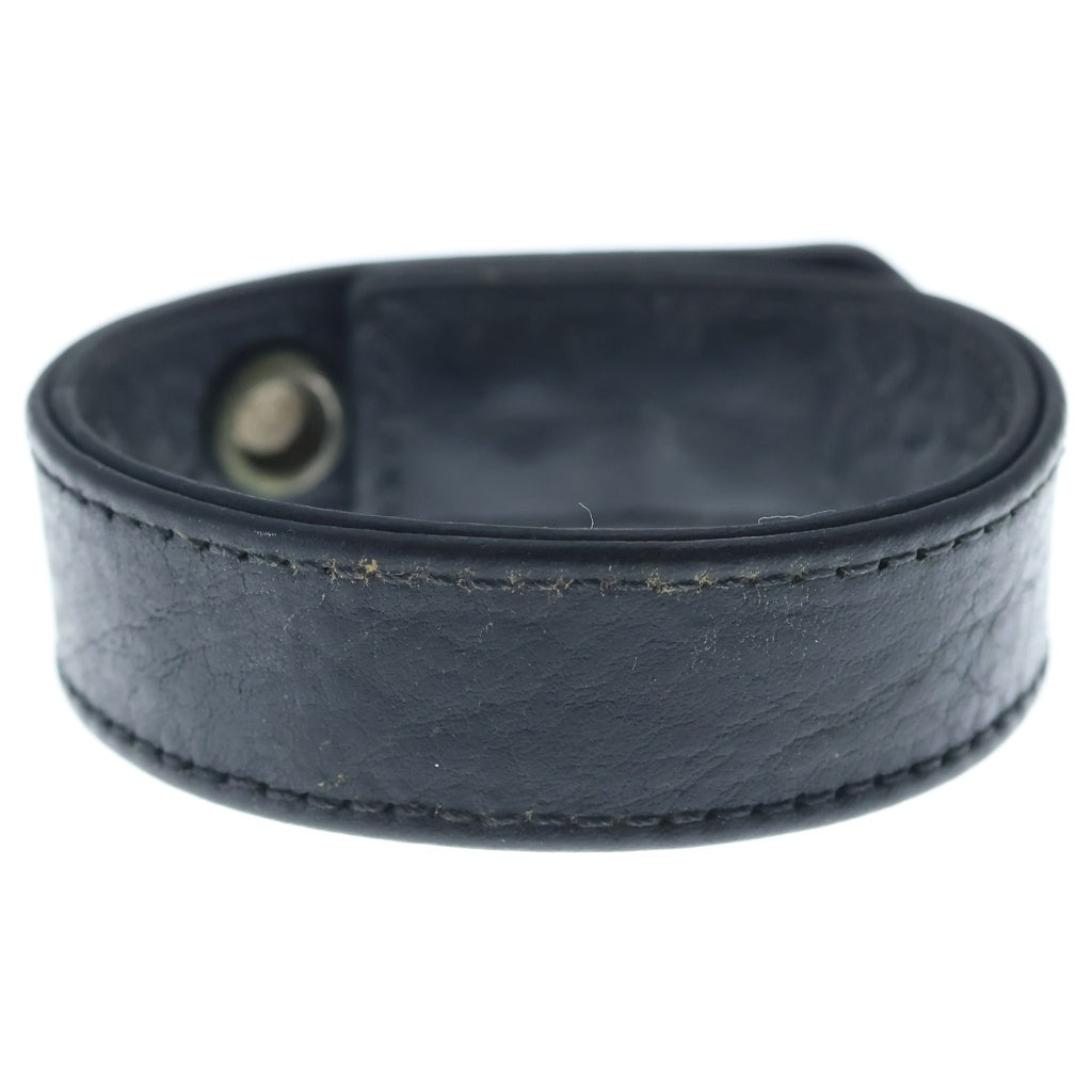 CHROME HEARTS(クロムハーツ) 3BTN 2SNP BSフレアボール 3ボタン2スナップ レザーブレスレット ブラック/シルバー