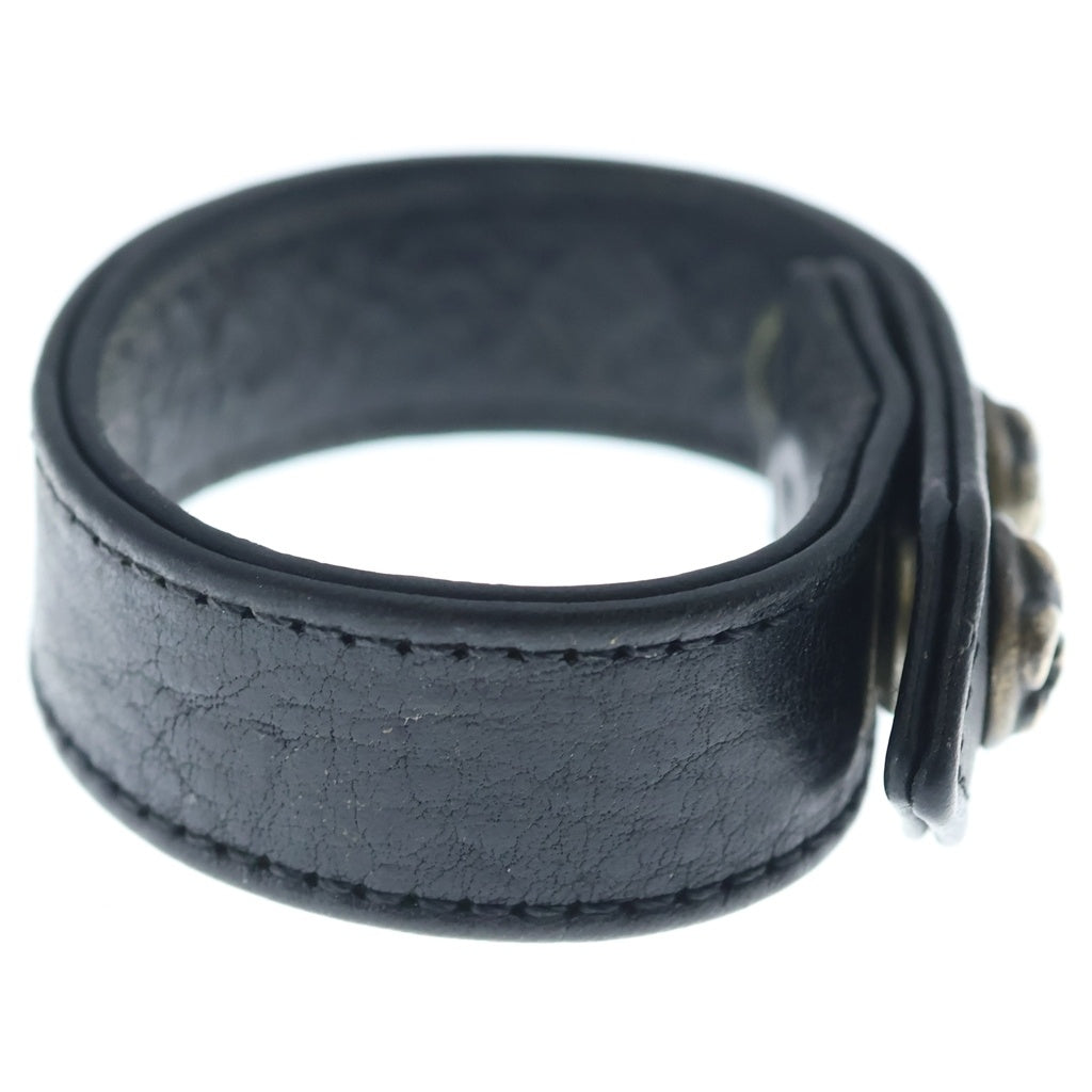 CHROME HEARTS(クロムハーツ) 3BTN 2SNP BSフレアボール 3ボタン2スナップ レザーブレスレット ブラック/シルバー