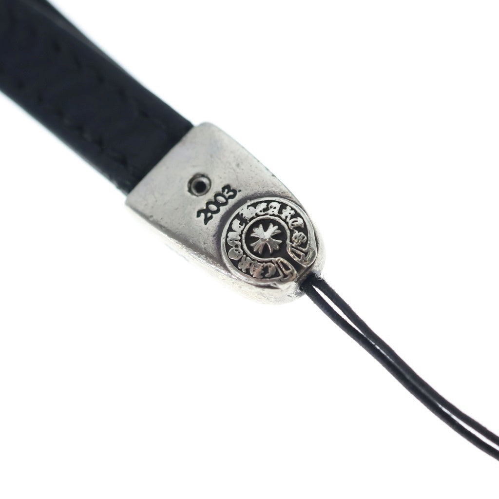 CHROME HEARTS(クロムハーツ) PHONE STRAP CHクロス フォンストラップ 携帯ストラップ ブラック/シルバー