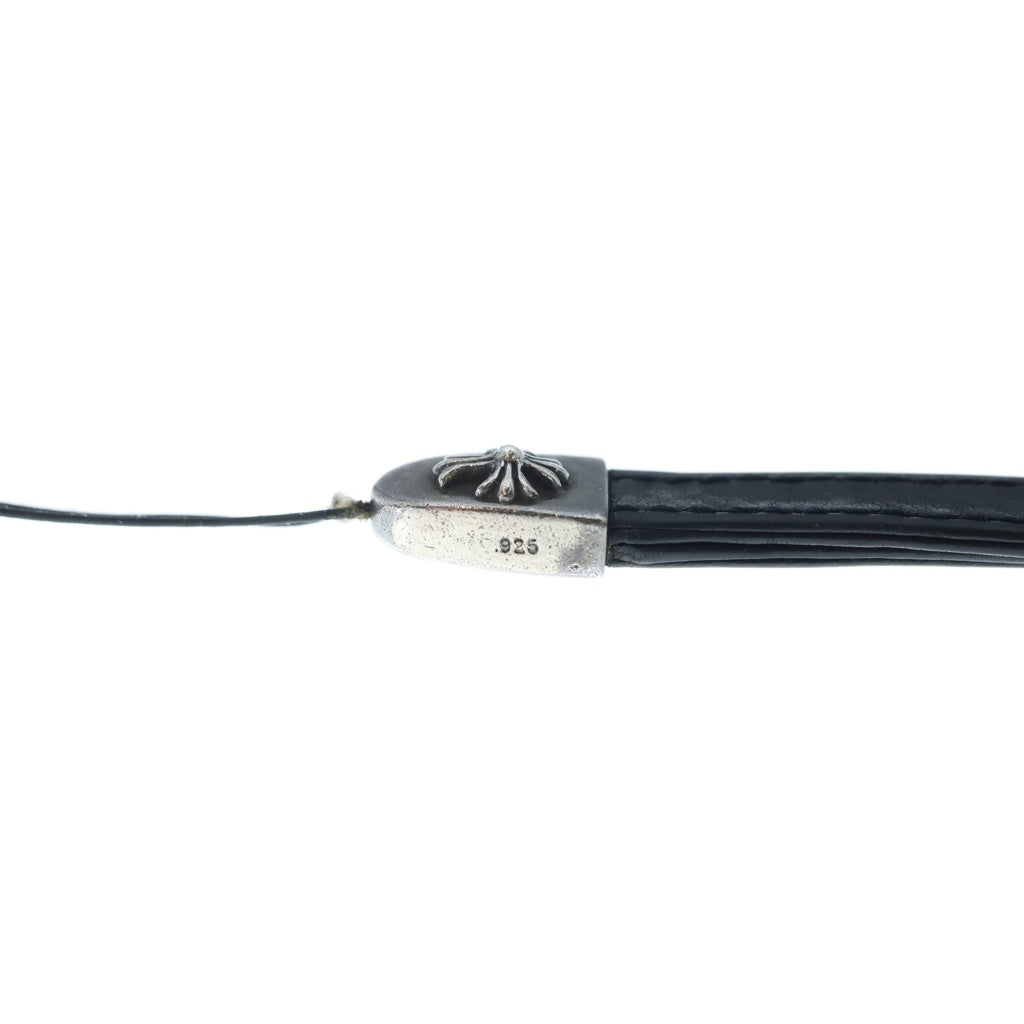 CHROME HEARTS(クロムハーツ) PHONE STRAP CHクロス フォンストラップ 携帯ストラップ ブラック/シルバー