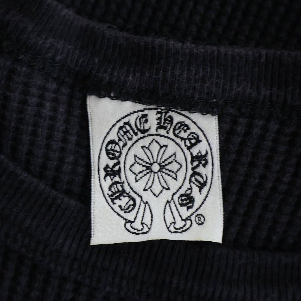 CHROME HEARTS(クロムハーツ) OLD オールド ヴァインダガー刺繍サーマル長袖Tシャツ ブラック