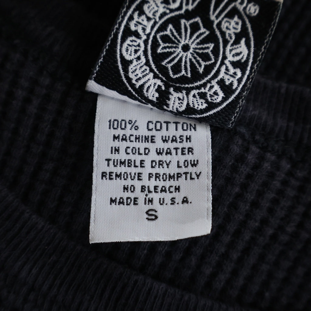 CHROME HEARTS(クロムハーツ) OLD オールド ヴァインダガー刺繍サーマル長袖Tシャツ ブラック