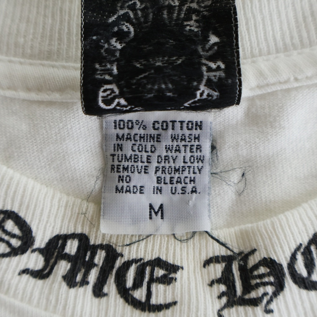 CHROME HEARTS(クロムハーツ) OLD オールド ネックロゴヴァインダガー バックスクロールラベルプリント半袖Tシャツ カットソー ホワイト