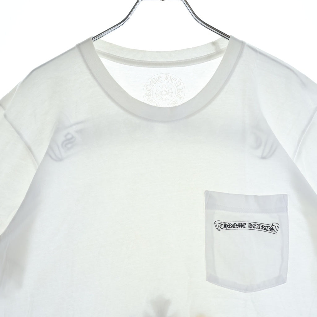 CHROME HEARTS(クロムハーツ) MLTCOL CEM CRS TEE マルチセメタリークロスプリント クルーネック半袖Tシャツ カットソー ホワイト/マルチ