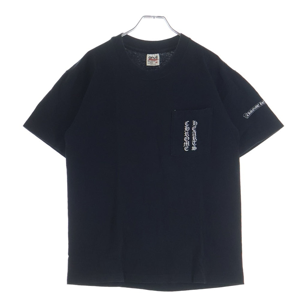 CHROME HEARTS(クロムハーツ) 90s OLD CH T-SHIRT anvilタグ スクロールラベルプリント半袖Tシャツ カットソー ブラック