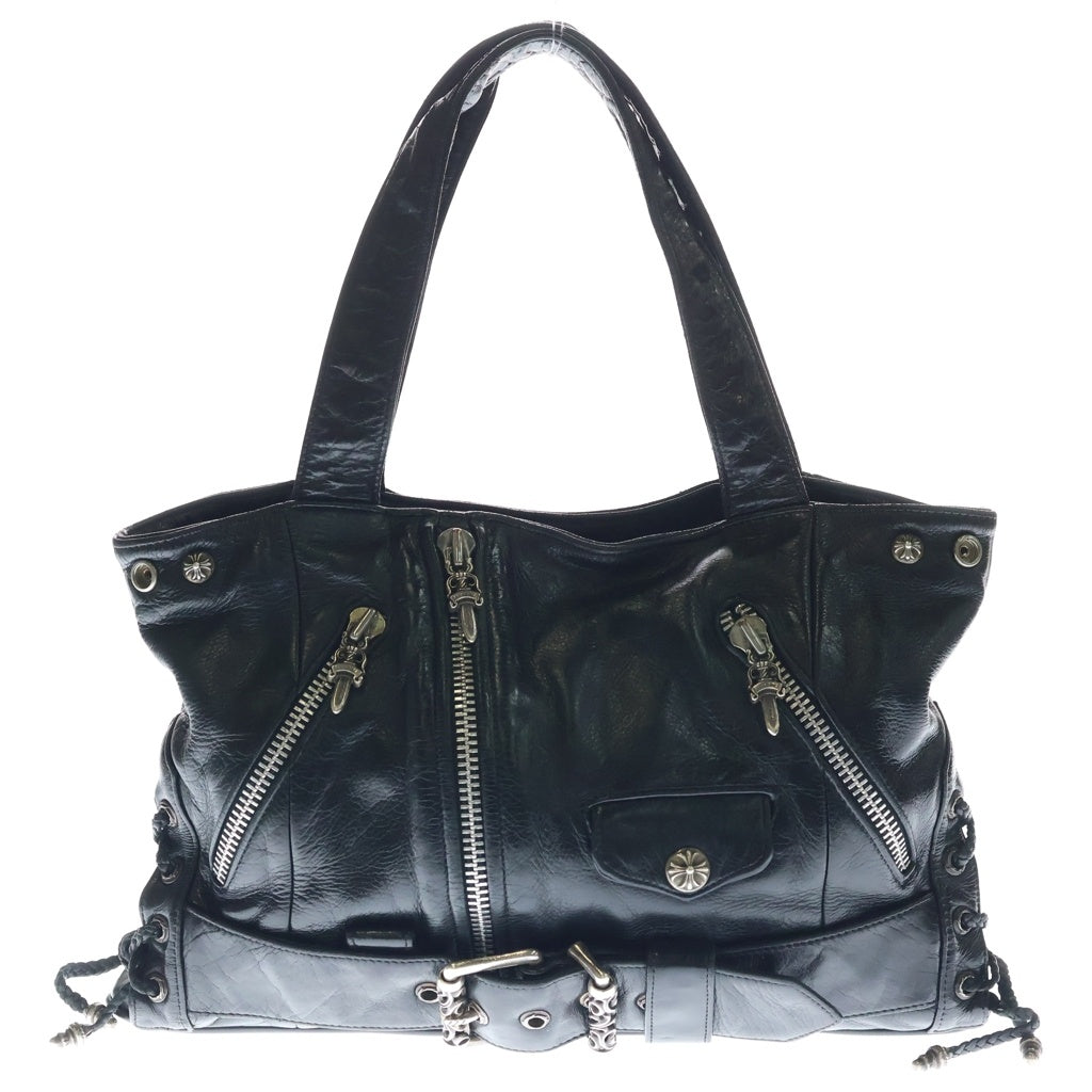 CHROME HEARTS(クロムハーツ) JJ DEAN LG JJディーン ラージ レザーライダーストートバッグ ブラック