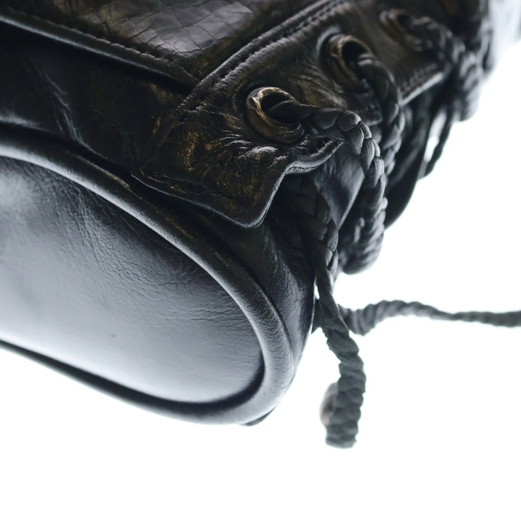 CHROME HEARTS(クロムハーツ) JJ DEAN LG JJディーン ラージ レザーライダーストートバッグ ブラック