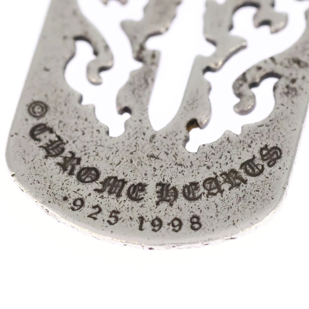 CHROME HEARTS(クロムハーツ) D TAG LRG DAGGER ヴァインダガーカットアウトドッグタグ ラージ ペンダントトップ シルバー BCA240