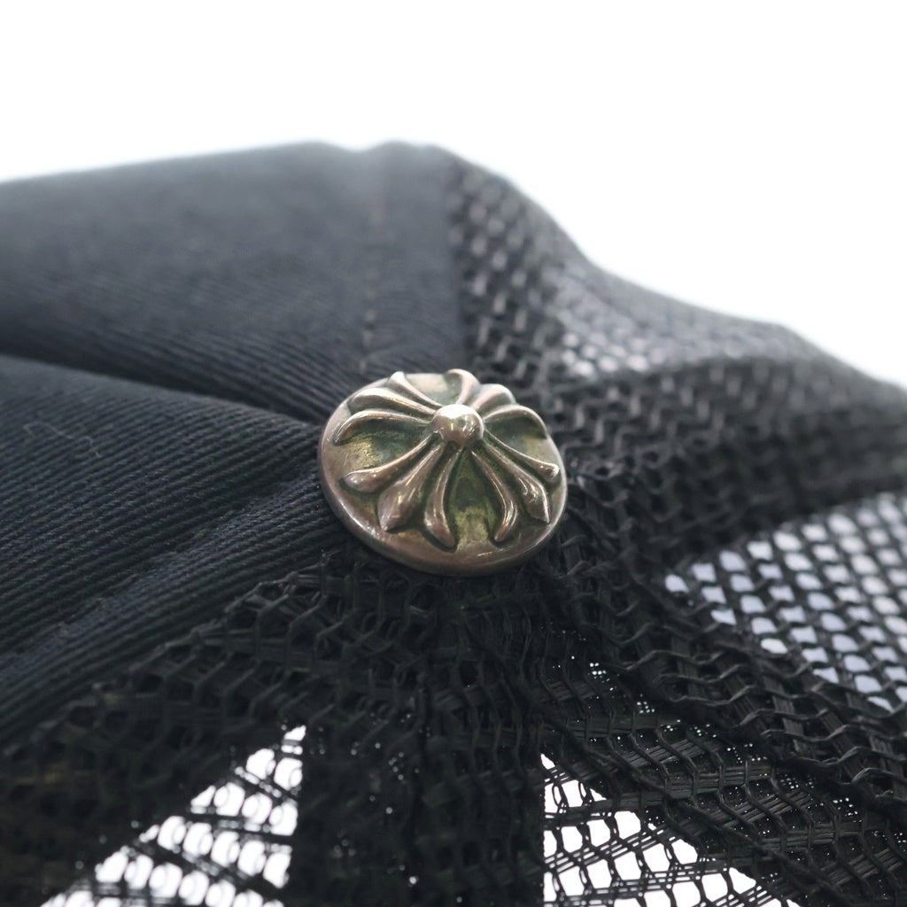 CHROME HEARTS(クロムハーツ) TRUCKER CAP トラッカーキャップ 3セメタリーレザーパッチメッシュキャップ 帽子 ブラック/ホワイト