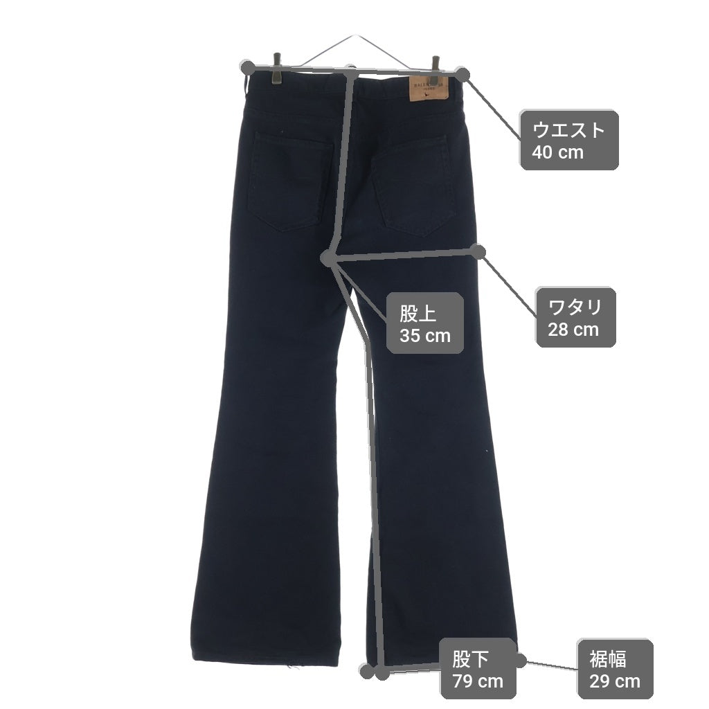 BALENCIAGA(バレンシアガ) 24SS Flared Pants ブーツカットフレアドデニムパンツ 790405 TQW83 ブラック