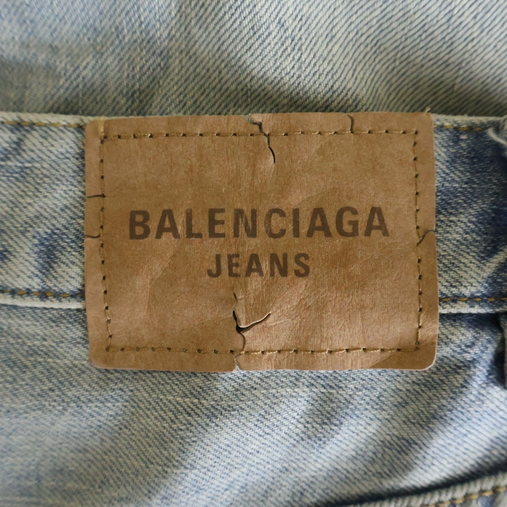 BALENCIAGA(バレンシアガ) 25AW Baggy Pants バギーワイドデニムパンツ 745213 TRW55 ライトブルー