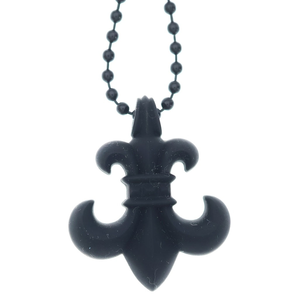 CHROME HEARTS(クロムハーツ) RUBBER FLUER BS フレア ラバーネックレス シリコン ブラック ‐