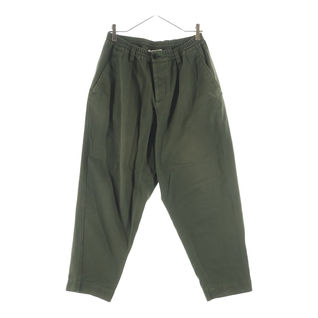 MARNI(マルニ) 23AW コットンギャバジンシャーリング1Pテーパードパンツ PUMU0017A2 UTC278 オリーブ