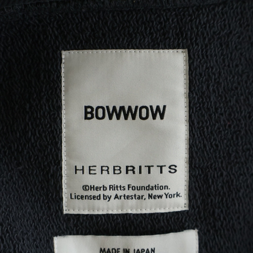 BOWWOW(バウワウ) ×HERB RITTS NEITH WITH TUMBLEWEED SWT グラフィックプリントヴィンテージ加工スウェットトレーナー グレー