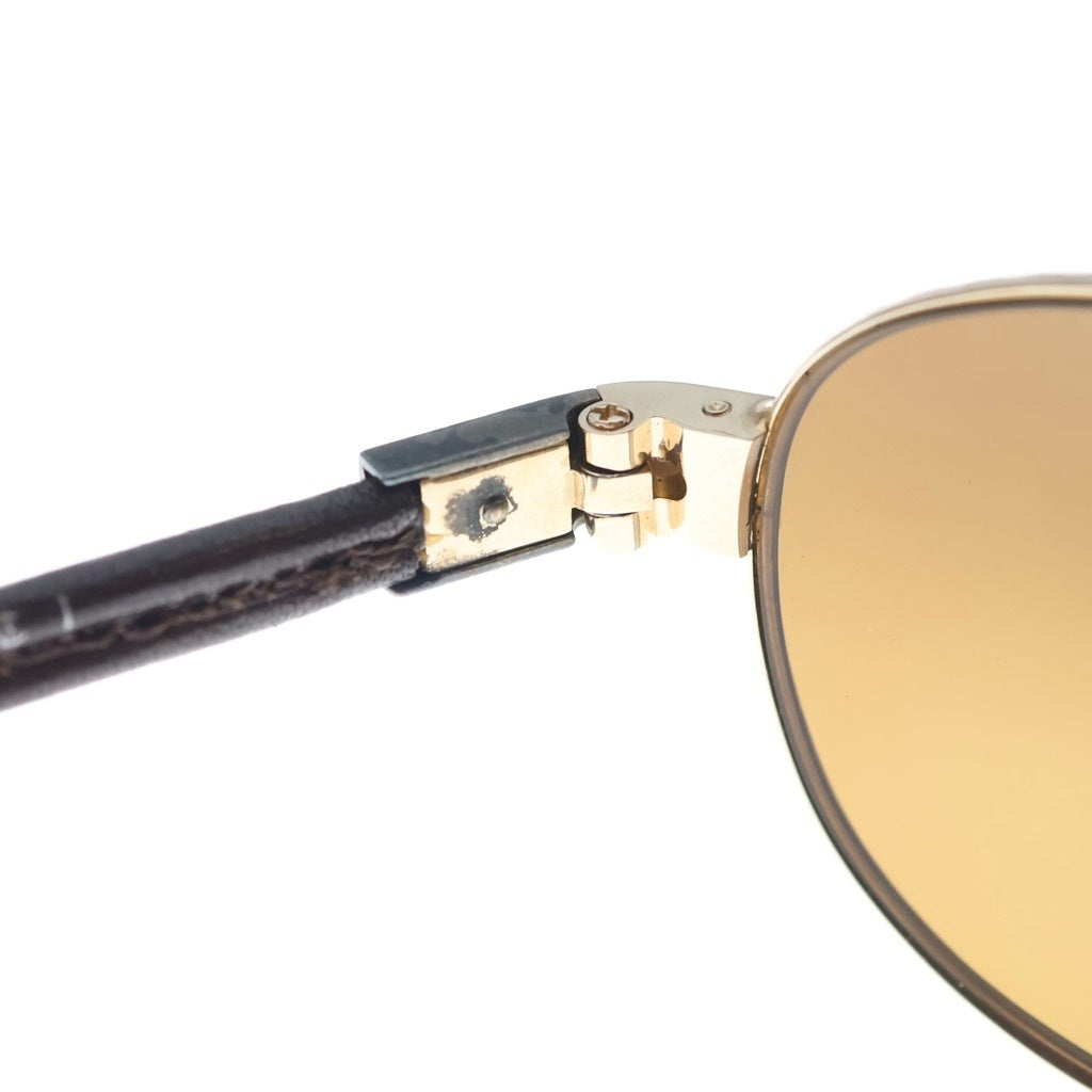 CHROME HEARTS(クロムハーツ) RIOT I CHPLUS レザーフレーム サングラス ゴールド/ブラウン ‐