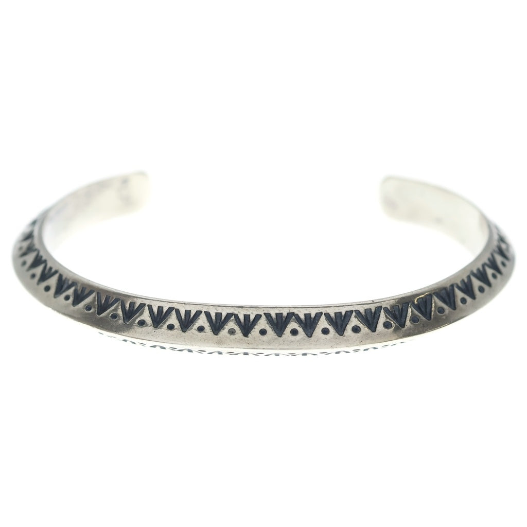 INDIAN JEWELRY(インディアンジュエリー) ナバホ族 H.S ハーマンスミス作 スタンプワークバングル シルバー