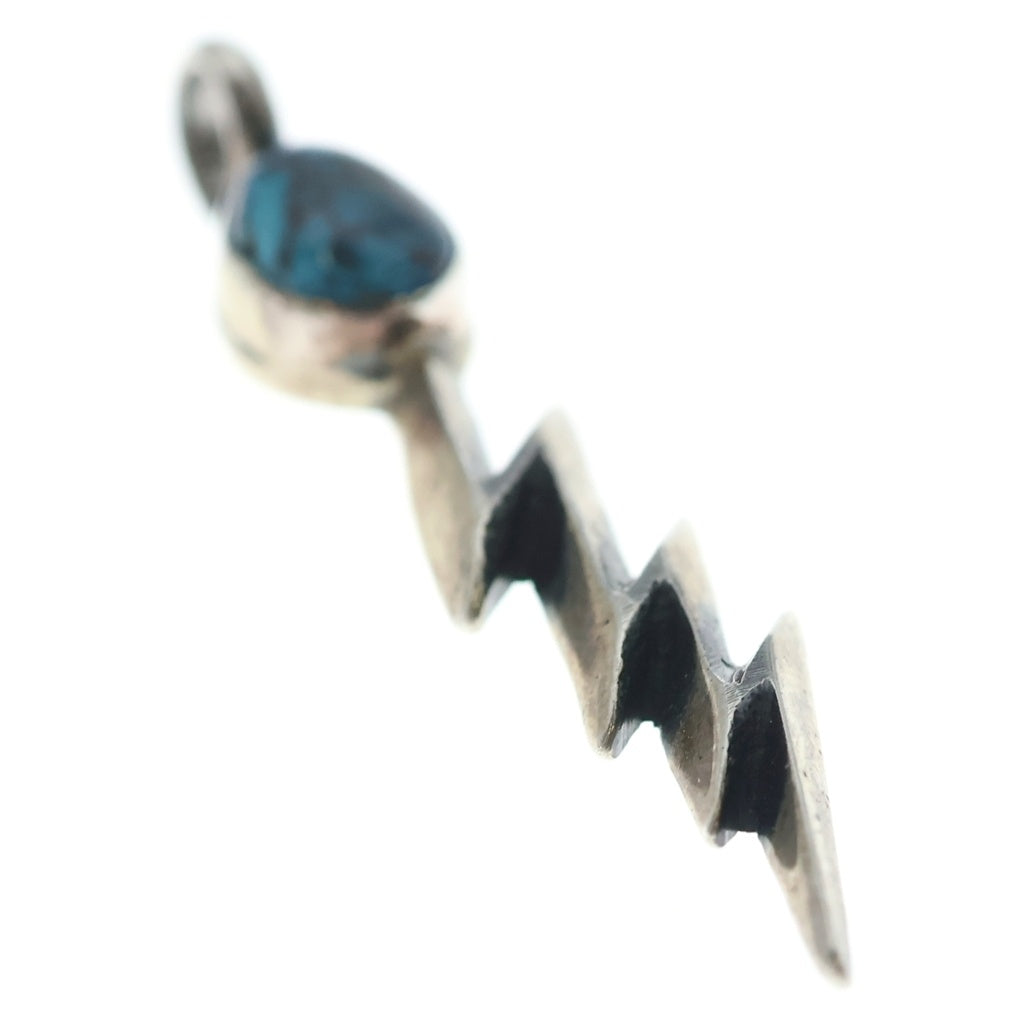 INDIAN JEWELRY(インディアンジュエリー) ナバホ族 Aaron Anderson アーロン・アンダーソン作 ターコイズ付きペンダントトップ シルバー