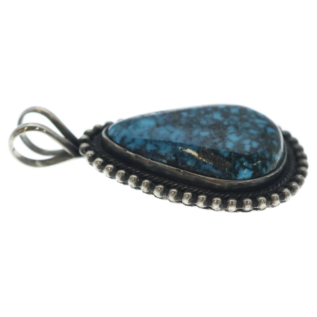 INDIAN JEWELRY(インディアンジュエリー) ナバホ族 Steve Arviso スティーブ・アルビソ作 ターコイズペンダントトップ シルバー