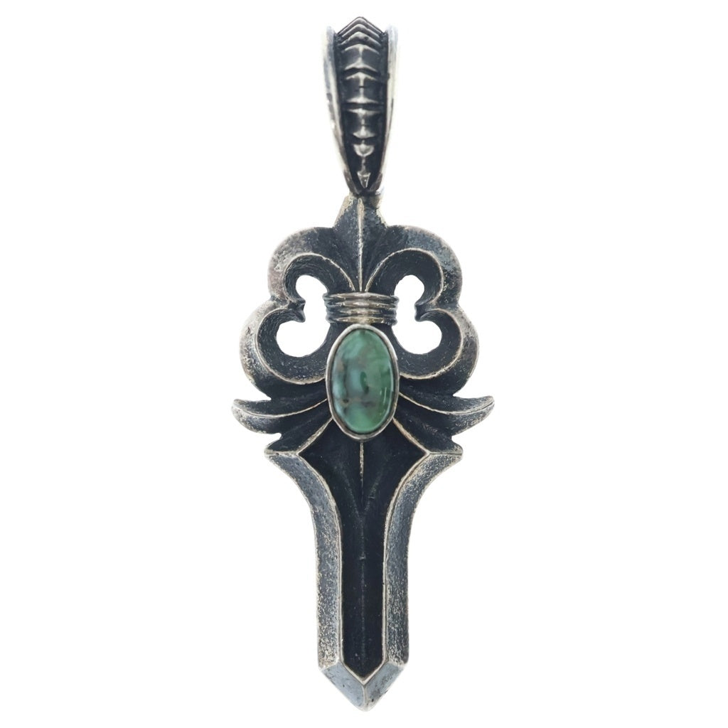 INDIAN JEWELRY(インディアンジュエリー) ナバホ族 Floyd Parkhurst フロイド・パーカスト作 ターコイズ付きペンダントトップ シルバー