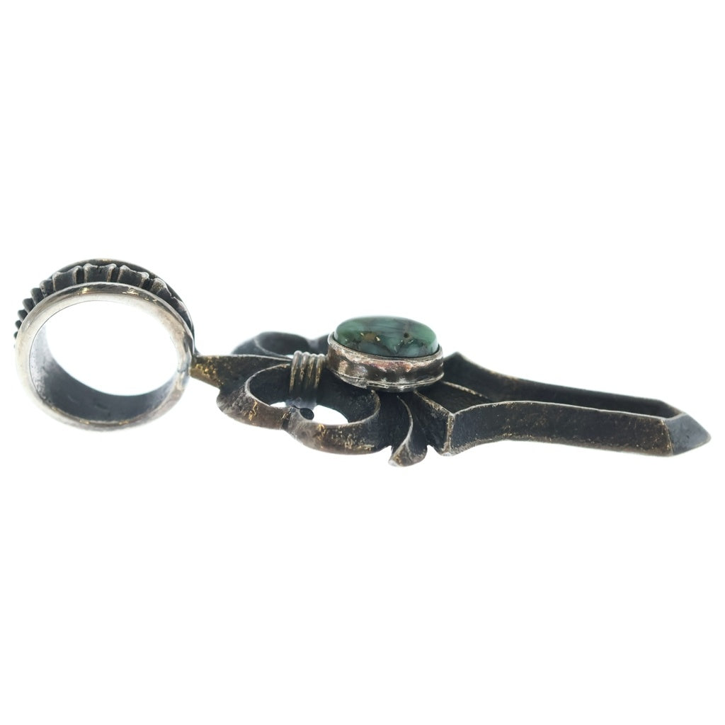 INDIAN JEWELRY(インディアンジュエリー) ナバホ族 Floyd Parkhurst フロイド・パーカスト作 ターコイズ付きペンダントトップ シルバー