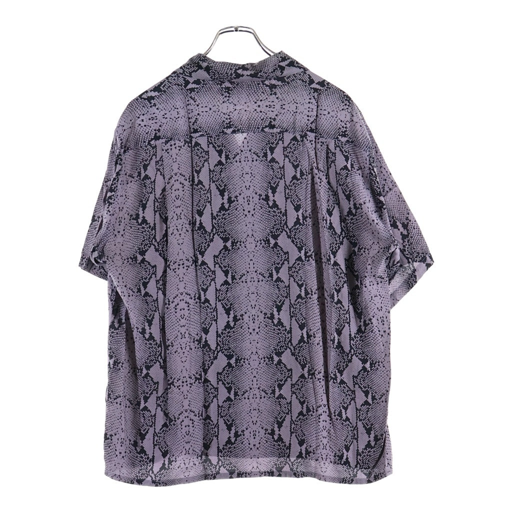 WACKO MARIA(ワコマリア) 23SS PYTHON HAWAIIAN SHIRT S/S パイソン柄 ハワイアン半袖シャツ パープル ‐