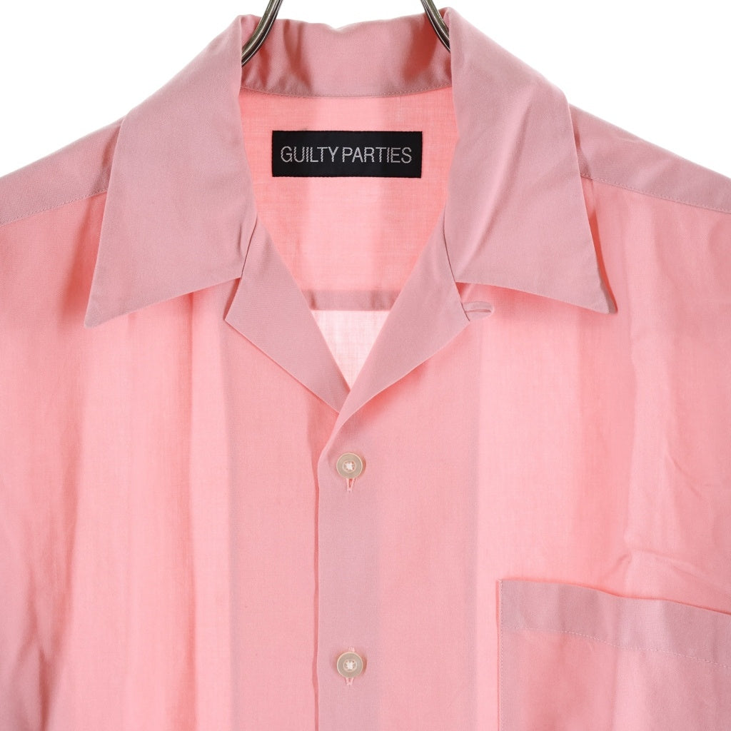 WACKO MARIA(ワコマリア) PINK OPENCOLLOR SHIRT ピンクオープンカラー長袖シャツ ピンク ‐