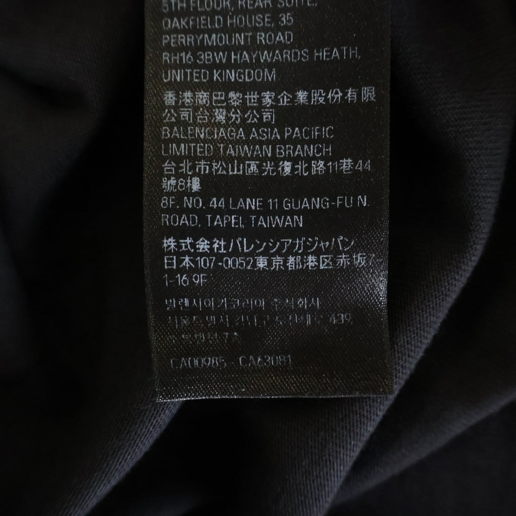 BALENCIAGA(バレンシアガ) 24AW PARIS LIBERTY 自由の女神 ヴィンテージ加工オーバーサイズプリント半袖Tシャツ 764235 TQVR9 ブラック