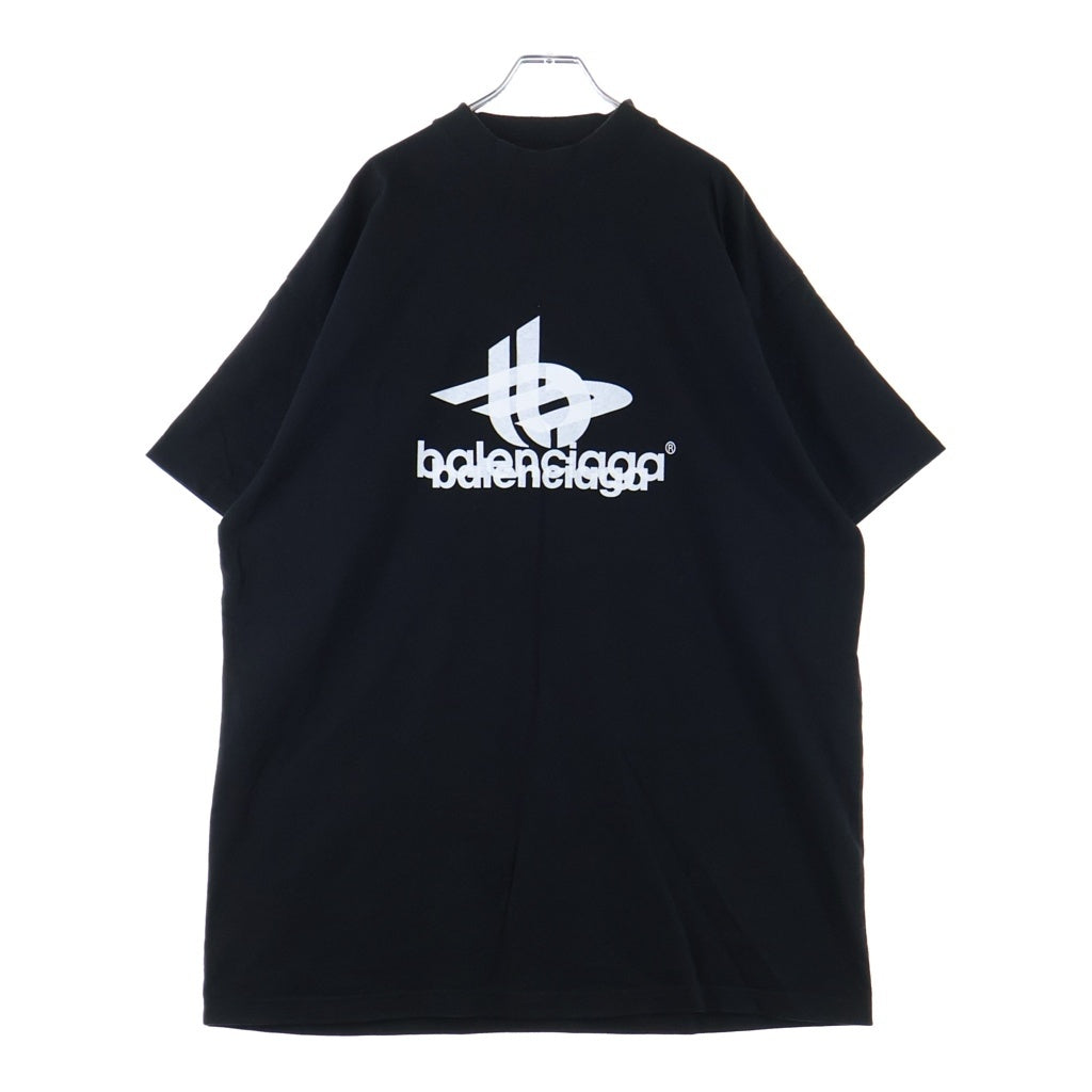 BALENCIAGA(バレンシアガ) 23AW LAYERED SPORTS LOGO TEE レイヤードスポーツロゴオーバーサイズ半袖Tシャツ 739028 TPVF2 ブラック