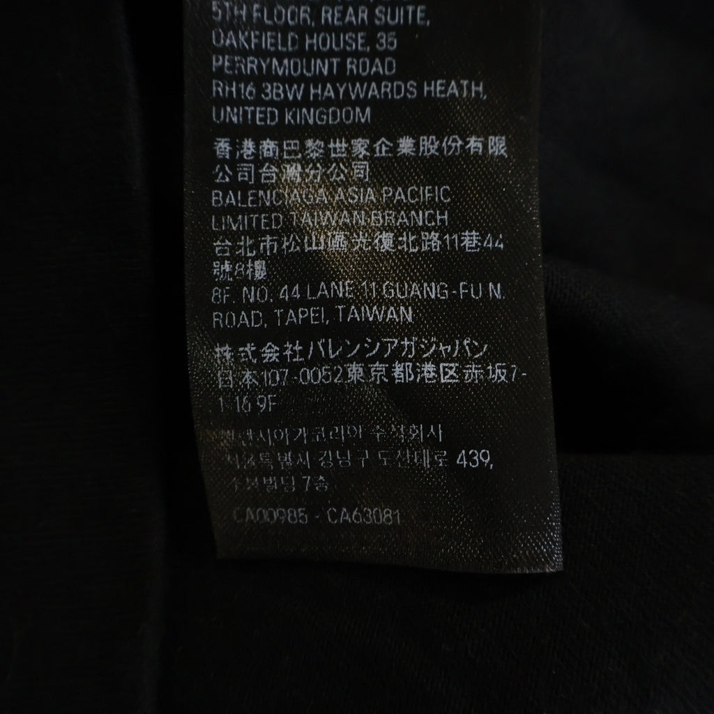 BALENCIAGA(バレンシアガ) 23AW LAYERED SPORTS LOGO TEE レイヤードスポーツロゴオーバーサイズ半袖Tシャツ 739028 TPVF2 ブラック